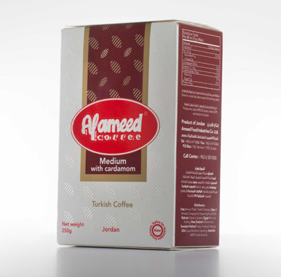 AL AMEED MED RST GROUND COFFEE W/CARDAMOM – قهوة العميد وسط مع هيل